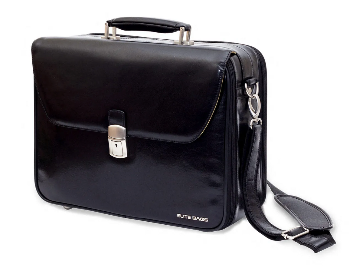 Elite Doctors Medical Bag Black Leather Super B Blus Group Ltd