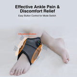 Heating Electric Ankle Brace Massager Air Pressure Pulse Vibration for Ankle & Foot Pain Relief, Injury Joint Recovery
