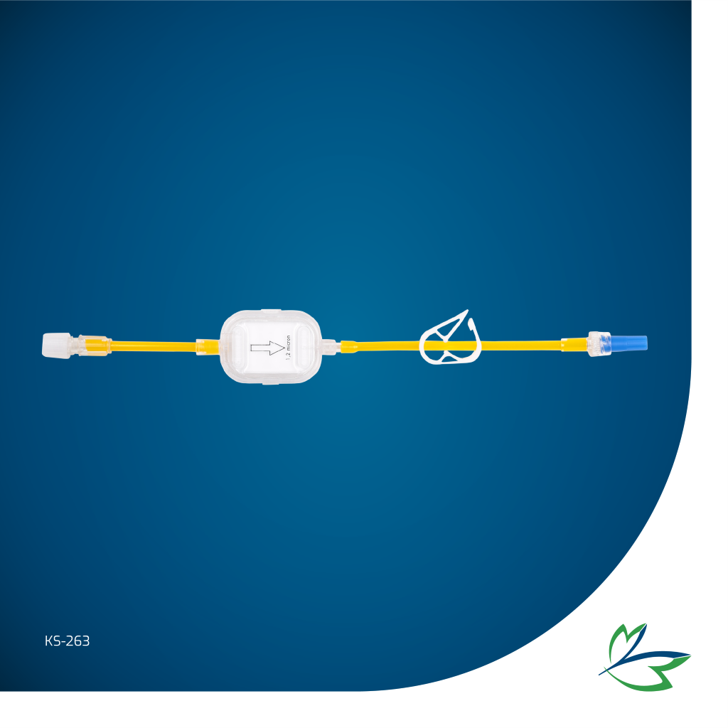 IV EXTENSION LINE WITH 1.2-micron IV FILTER, LARGE-BORE (3.0mm x 4.1mm ...