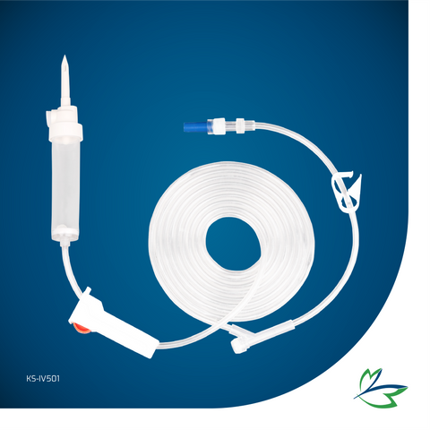IV INFUSION SET, Y-SITE INJECTION PORT, TRANSPARENT LARGE-BORE (3.0 x 4.1mm), 235cm DEHP-FREE TUBING