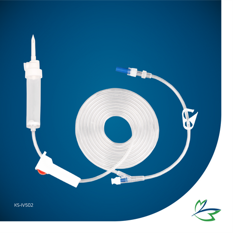 IV INFUSION SET, NEEDLE-FREE Y-CONNECTION PORT, TRANSPARENT LARGE-BORE (3.0 x 4.1mm), 235cm DEHP-FREE TUBING