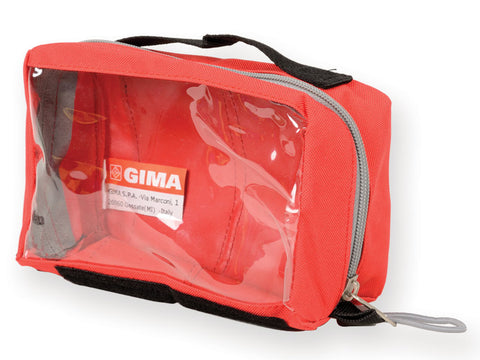Pouch for Emergency Bags with Window and Handle 20x11x8cm Red