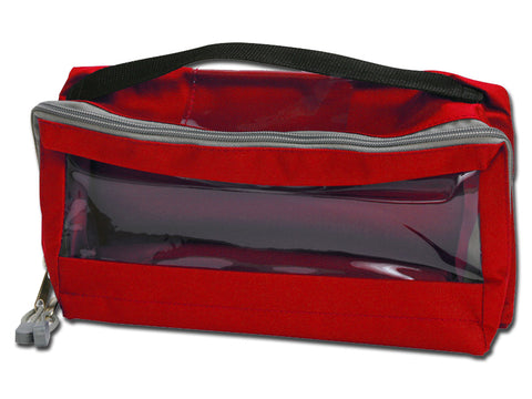 Pouch for Emergency Bags with Window and Handle 28x15x11cm Red