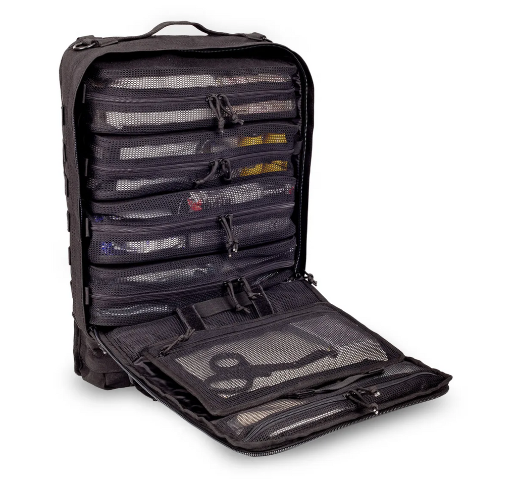 Complete Medical Backpack MODUL’S Compact & Modular Tactical Backpack Black Medical Emergency Ba ...