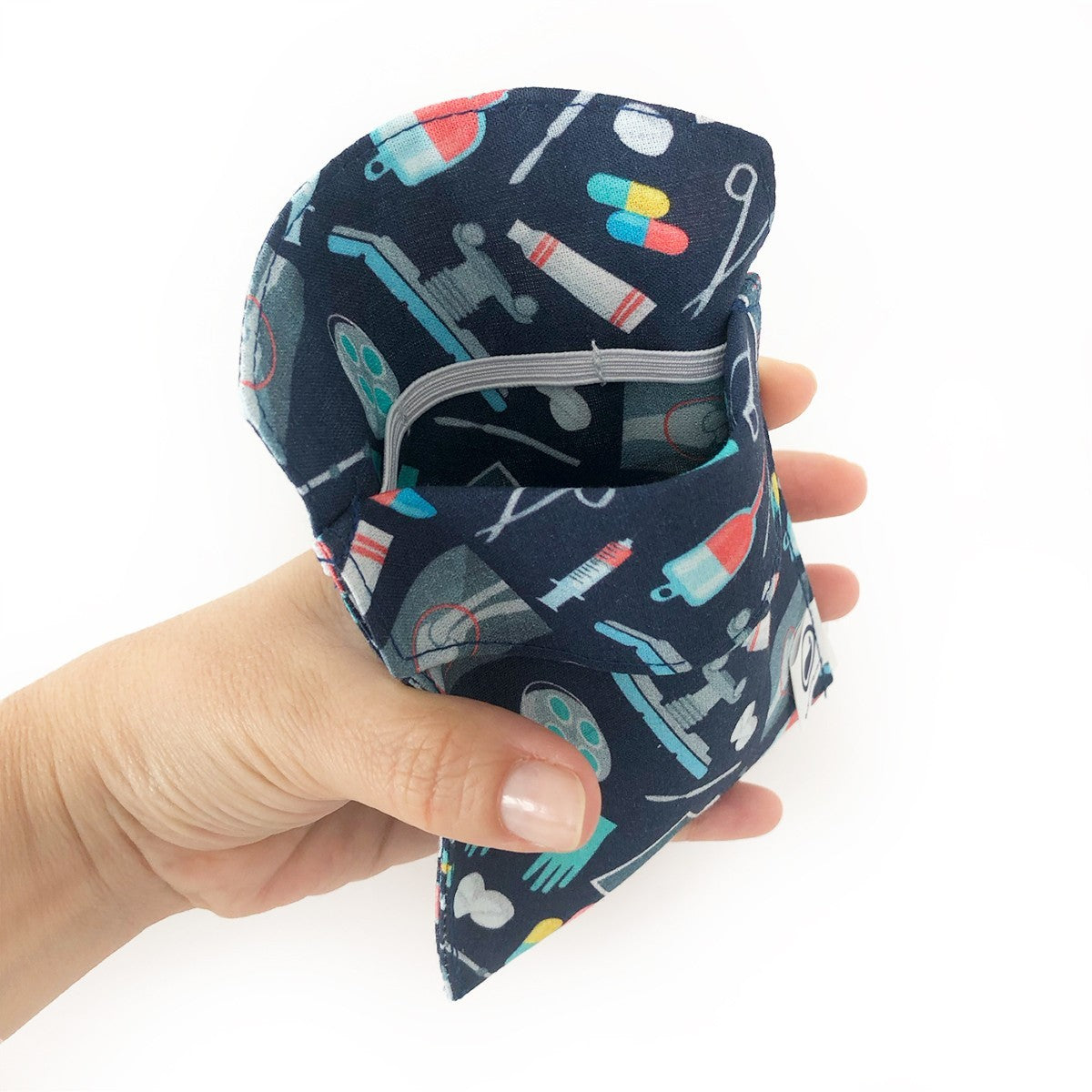 Nurse Pocket Protector Organiser 100% Cotton Navy Blue Instruments ...