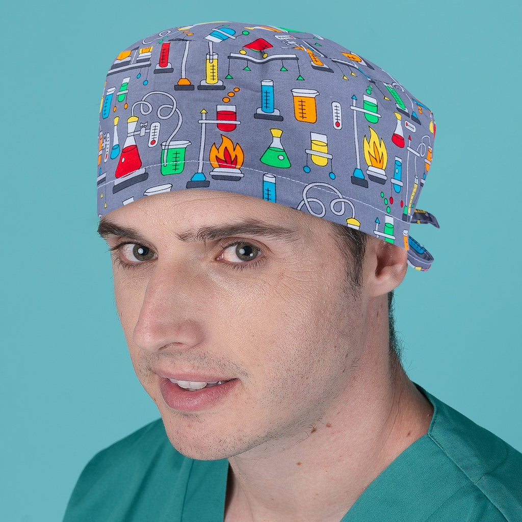 Head Cap Lab Short Hair Surgical Cap with Adjustable Laces - Laboratory Stuff ...