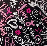 Long Hair Surgical Cap with with Buttons and Elastic Band - Girls Fight