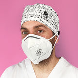 Short Hair Surgical Cap with with Buttons and Adjustable Laces - Troopers