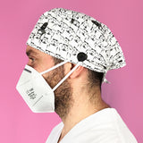 Short Hair Surgical Cap with with Buttons and Adjustable Laces - Troopers