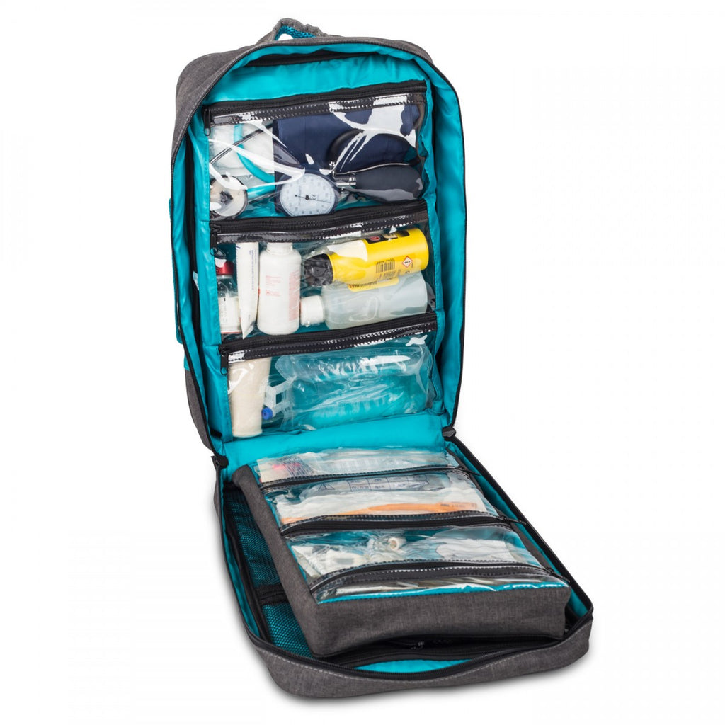 Complete Medical Backpack Medical Backpack for Home Care Visits Modern Urban Grey – SUPER B PLUS ...