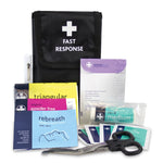 First Aid 1 Person Fast Response Kit Black Belt Wallet Trauma Critical Injury Emergency