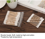 Cotton Swabs Double Head & Pointed Head Micro Wood Brushes Eyelash Extension Glue Removing Tools