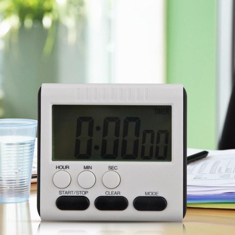 Digital Screen Countdown Timer Square Alarm Clock Sleep Stopwatch Cloc ...