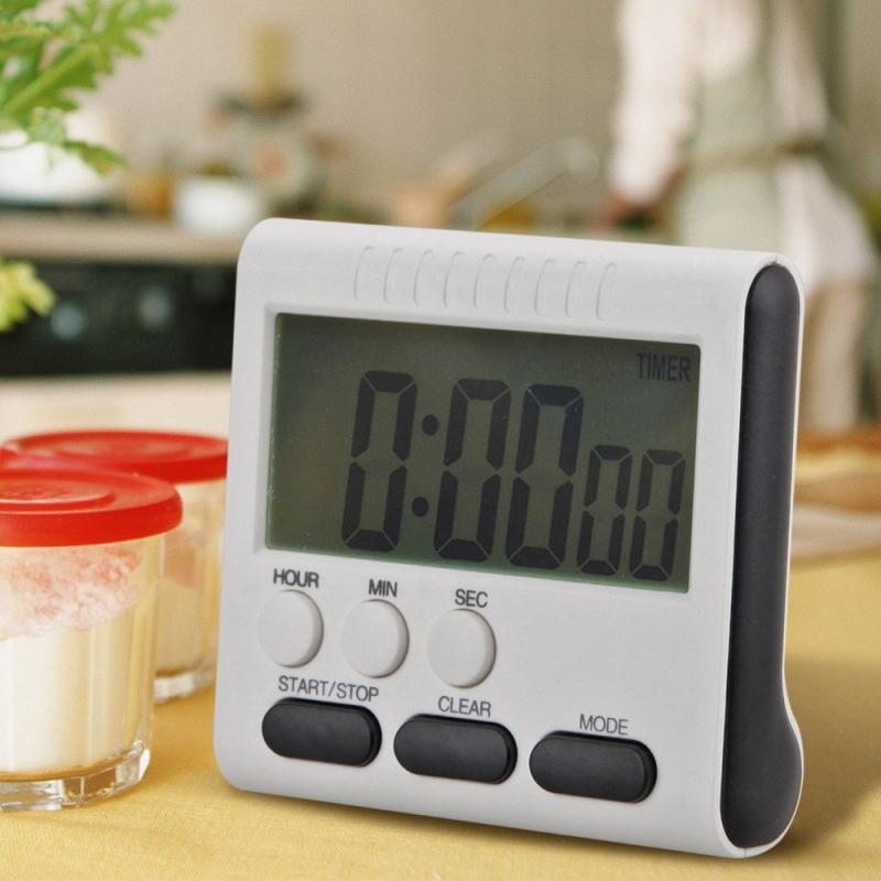 Digital Screen Countdown Timer Square Alarm Clock Sleep Stopwatch Cloc ...