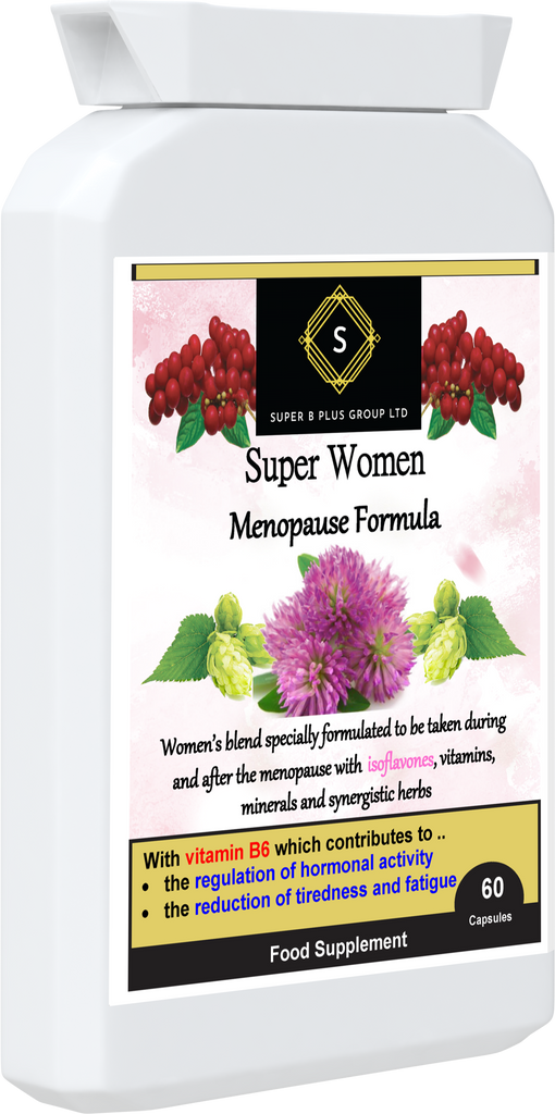 Super Women Menopause Formula Isoflavones Fatigue Vegan Supplement