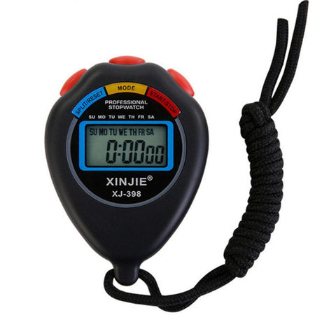 Portable Digital Timers LCD Handheld Sport Stopwatch Professional Waterproof Chronograph Timer Counter With Strap