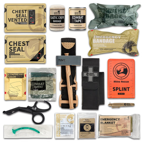 First Aid Kit 17pcs (Tactical Trauma Emergency Kit - Bleed IFAK Refill)