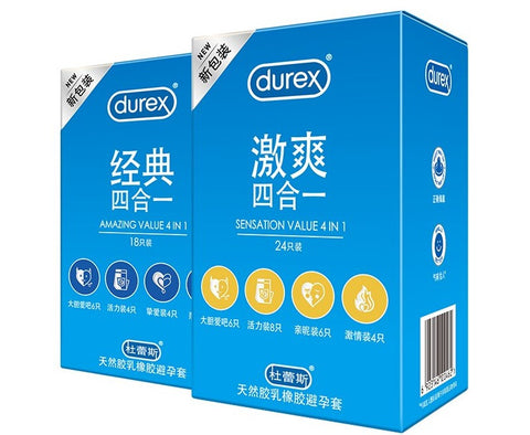 DUREX Condoms 4 Types Sensation Value Ultra Thin Lubricated Natural Rubber Latex
