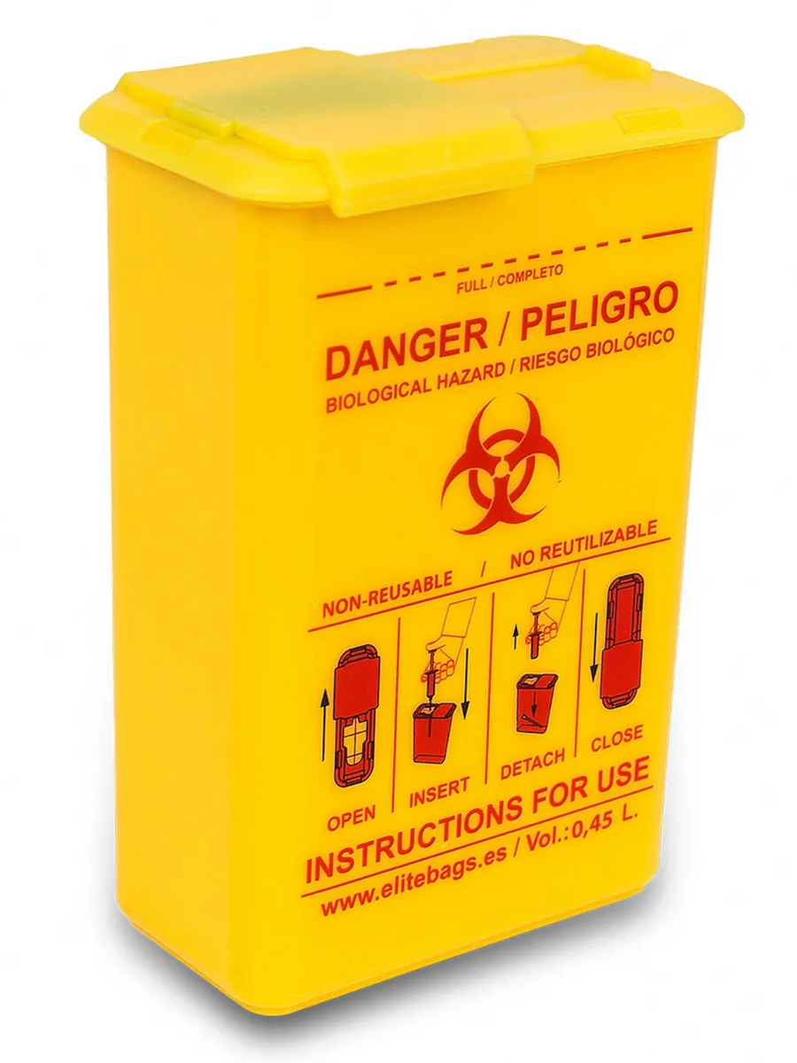 CONBIOS XL Bio-contaminated Material Container Pocket Needle Sharps Bi ...