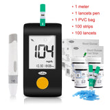 Diabetes Blood Glucose Monitor mg/dL With Free Test Strips & Lancets (Glucometer) mg
