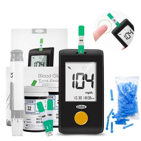 Diabetes Blood Glucose Monitor mg/dL With Free Test Strips & Lancets (Glucometer)